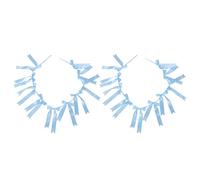 ADOCARN 2 Pièces Guirlandes de Nœuds de Mariage Bleu Pré-assemblées en Polyester Robuste, Bannière Élégante Réutilisable pour Décoration de Fête Scolaire ou Mariage