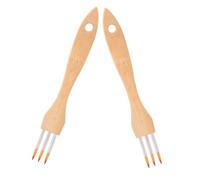 ADOCARN 2 Pièces Pinceau Multifonction et Manche en Bois, pour Artistes Poils Doux pour Gouache et Acrylique et Projets de Poterie Émaillée