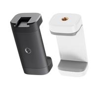 ADOCARN 2 Pièces Support Téléphone pour Trépied Pince Stable pour Smartphone Fixation Mobile Horizontale et Verticale pour Diffusion et Selfie Accessoire Compact pour Voyage