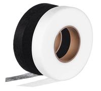 ADOCARN 2 Rouleaux Ruban Thermocollant Double Face Noir et Blanc pour Ourlet sans Couture Vêtements Rideaux Diy Renforcé