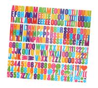 ADOCARN 24 Feuilles Autocollants Lettres PVC Étanches DIY Stickers Alphabet Colorés Décorations Polyvalentes pour Boîte Aux Lettres Voiture Bureau et École