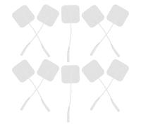 ADOCARN 24 Pastilles Auto-adhésives pour Électrostimulateur Musculaire en Pvc Non Tissé Blanc, Sûres pour Tous Types de Peau, Adaptées la Physiothérapie