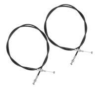 ADOCARN 2pcs Câbles de Fauteuils de Barbier Noirs en Acier Inoxydable et Plastique, Résistance Élevée et Flexibilité, Adaptés pour Fauteuils Inclinables de Salon Occupé