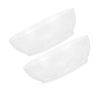 ADOCARN 2pièces Bol de Pesée Alimentaire Transparent Plateau de Pesée de Cuisine Plastique Abs Léger et Compact pour Cuisson Pâtisserie et Préparation des Ingrédients