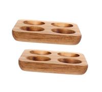 ADOCARN 2pièces Support à Œufs Bois Acacia Plateau De Pour Réfrigérateur Plan De Travail Organisateur De Cuisine Pour Rangement Des Œufs Empêche Roulement