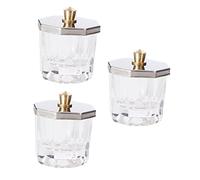 ADOCARN 3 Pièces Coupe octogonale Nail Art tasse de monomère lampe UV pour ongles en gel strass nail gel nail primer bol de liquide pour les ongles bol de Un verre