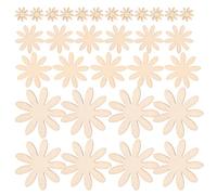 ADOCARN 350 pièces de fleurs découpées inachevées : disques floraux en bois à peindre, tranches vierges, ornements en forme de fleur, embellissements pour projets de bricolage, décoration de