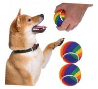 ADOCARN 3pièces Balles De Tennis Colorées Élastiques Balle Entraînement Rebondissante pour Débutants Jouet Caoutchouc pour Jeux De Récupération Et Mastication