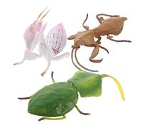 ADOCARN 3pièces Modèle De Mante Religieuse Plastique Insecte Artificiel Réaliste pour Garçon Fille Décoration Éducative Et Jouet De Simulation