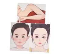 ADOCARN 3pièces Tableau Entraînement Peinture Faciale Pochoirs Pour Visage Modèles De Coloriage Réutilisables Et Lavables Pour Apprendre Techniques Pours Maquilleurs