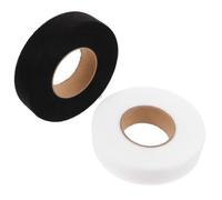 ADOCARN 4 Rouleaux Ruban Thermocollant Double Face en Non-tissé Blanc et Noir, Adhésif pour Couture et Atelier de Confection, Technologie à Repasser pour Vêtements et Pantalons