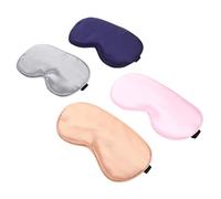 ADOCARN 4pièces Cache-yeux Pour Dormir Soie Synthétique Lot De Masques Bandeau De Sommeil Confortable
