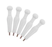 ADOCARN 5 Pièces Lot de Patères en Bois Blanc Style Rustique Crochet Polyvalent et Design Courbé Sécurisé pour Porte Manteau, pour Entrée et Chambre, Dimensions 13,5 X 2,7 Cm
