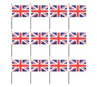 ADOCARN 50 Drapeaux Britanniques Portables en Polyester Résistants à L'usure Bâton, Faciles à Transporter, pour Clubs Sportifs et Fêtes de Défilé