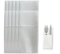 ADOCARN 50pièces Serviettes Emballage Papier pour Couverts Serviettes Jetables Pratiques pour Table Emballage Fourchettes et Cuillères Usage Quotidien et Fêtes