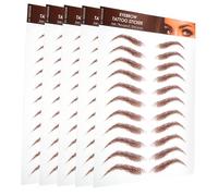 ADOCARN 5feuilles Sourcils Autocollant Lot De Tatouage Sourcil Autocollants Marron Pour Maquillage Fournitures