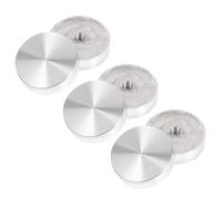ADOCARN 6 Disques Ronds en Alliage D'aluminium Épais 30mm pour Dessus de Table en Verre Argenté, Faciles à Installer et Résistants la Rouille, Adaptés pour Hôtels et Maisons