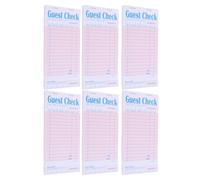 ADOCARN 6 Pièces Bloc-notes pour Gestion des Commandes de Serveur Rouge en Papier 50 Feuilles et Support de Secours en de Restaurant