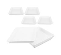 ADOCARN 6 Pièces Moule à Pavés Carré 12 Pouces en Plastique Blanc