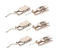 ADOCARN 6 Pièces Pendants Sapin Noël Bois à Peindre Décoration Suspendue Forme de Traîneau Ornements DIY pour Sapin Déco Noël Bois et Créative