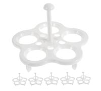 ADOCARN 6 Pièces Support à œufs cuits à la vapeur Health Pot support pour casserole vapeur accessoire de vapeur d'oeuf grille pour cuire les oeufs à la vapeur porte-œufs Plastique blanche