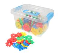 ADOCARN 70pièces Blocs De Construction Plastique pour Garçon Fille Kit De Éducatif Snowflake Jouets Empilables Et pour Apprentissage Précoce Développement
