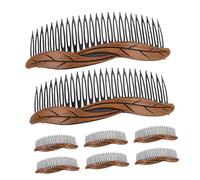 ADOCARN 8pièces Peigne à Cheveux Vintage Plastique De Peignes à Dents Longues Pour Chignons Et Élégantes Accessoires De Coiffure Pour Et Femmes Design Rétro Avec Finition Modèle