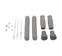 ADOCARN Accessoires pour Béquilles avec Coussinets Antidérapants en Caoutchouc et Métal, Vis et Billes Inclus, Support Confortable pour Usage Extérieur et Rééducation, 1 Set
