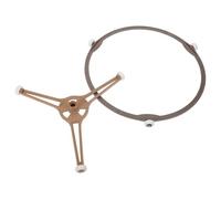 ADOCARN Anneau de Support Accessoire Rond et Triangulaire pour Plateau Tournant de Micro-ondes en Fer Roulettes pour Rotation sans Effort et Résistance la Température pour Four