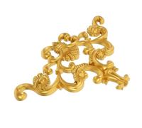 ADOCARN Applique D'angle en Relief en Pvc Or Décor en Incrustation de Fleurs Sculptées, Installation Facile pour Décoration Intérieure et Murs de Fond