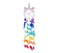 ADOCARN Attrape-rêves Licorne Créatif en Plumage, Décoration Unique pour Chambre à Coucher, Ornement Magnifique en Style Design Original