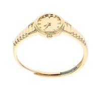 ADOCARN Bague de montre ouverte : élégante bague de montre dorée réglable pour femme, mini-bijou avec bracelet ouvert pour accessoires de mode