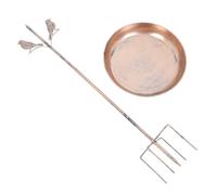 ADOCARN Bain Oiseaux Vintage avec Mangeoire Intégrée Bassin et Station Alimentation Au Sol Décoration Jardin Extérieure avec Piquet pour Patio et Balcon