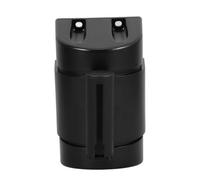 ADOCARN Barrière Rétractable Murale 2 Mètres Ceinture Cationique Noire, Barrière de Sécurité Industrielle Fixation Murale, Ruban de Signalisation pour Contrôle de Foule et Gestion de File