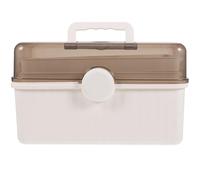 ADOCARN Boîte à Médicaments Multi Poignée Rangement Sécurisé pour Maison Mallette Urgence Médicale Portable Compartiments Translucides Résistants et Fermeture Rotative Anti-ouverture