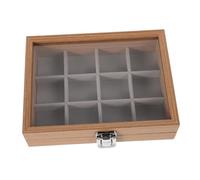 ADOCARN Boîte compteur de stylo gel buse à main buzzer d'hélice support de pulvérisation caisse boite de rangement boite décorative plateau à bracelets plateau à bagues Bois Light Brown