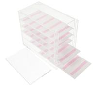 ADOCARN Boîte de Rangement Acrylique Transparente à 5 Niveaux pour Capsules D'ongles, Grand Organiseur Multifonction pour Faux Ongles, Accessoires Nail Art, Usage Professionnel