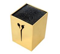 ADOCARN Boîte de Rangement Dorée pour Ciseaux de Coiffure Professionnelle, Étui Élégant en Métal pour Salon et Domicile, Porte-outils Multifonction Compatible Peignes et Tondeuses,