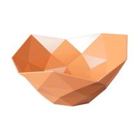 ADOCARN Boîte de Rangement Finition Polie Lisse en Plastique Orange Grosse Capacité, Plateau Divers à Design Irrégulier Rangement Pratique Maison Réutilisable