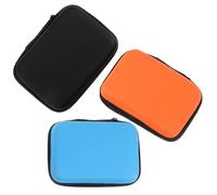 ADOCARN Boîtier de Disque Dur 2.5 Pouces en Eva Fermeture Éclair Lisse, Mallette de Transport Petite et Résistante pour Chargeurs, Lot de 3 Pièces, Protection pour Déplacements