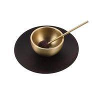 ADOCARN Bol Chantant Ensemble Portable Unique avec Maillet et Coussin en Métal Jaune pour Contemplation et Relaxation Profonde la Maison pour Yoga et Pleine Conscience
