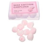 ADOCARN Bouchons d'oreilles confortables 12pcs en cire et coton, anti-bruit pour dormir et voyages en avion