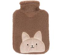 ADOCARN Bouillotte à Eau Chaude 1000ml Housse Peluche en Pvc Épais, Chauffe-portable Confortable pour Garçon et Filles, Accessoire D'hiver Intérieur et Extérieur