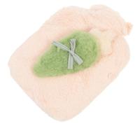 ADOCARN Bouillotte Housse en Fausse Fourrure Beige Eau Chaude Portable Chauffe-mains Réutilisable pour Garder Chaud en Hiver Froid