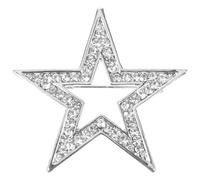 ADOCARN Broche pour Femme Décorative en Alliage Argenté D'étoile à Cinq Branches, Broche de Ornement Élégante pour Anniversaires et Fêtes