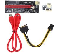 ADOCARN Câble Dextension Pcie pour Carte Graphique Rouge 1 Set en PVC et Cuivre Connecteur 1x vers 16x pour Gamers et Affichages Externes