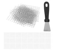 ADOCARN Cache-trou en Acier Inoxydable pour Murs de Briques, Produit de Remplissage pour Trou D'évacuation, 60 Pièces Racloir en Plastique, pour Entrepôts et Applications Extérieures
