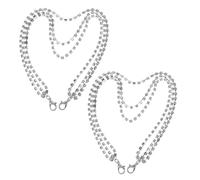 ADOCARN Chaîne de Chaussure Bijoux à Cristaux pour Baskets, 1 Paire | Alliage de Zinc, Installation Clip-on, Effet Bling Multicouche, pour Sorties Nocturnes et Anniversaires