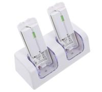 ADOCARN Chargeur de Batterie à 2 emplacements, Chargeur de Batterie à Distance, Station de Recharge Blanc, 1 Set, Compatible avec Wii, avec 2 Batteries et câble USB