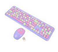 ADOCARN Clavier sans Fil en Abs Ergonomique et 110 Touches Souris USB 3 Boutons Transmission Jusqu'à 10 Mètres pour Ordinateur Portable et Bureau